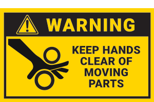 Keep hands clear